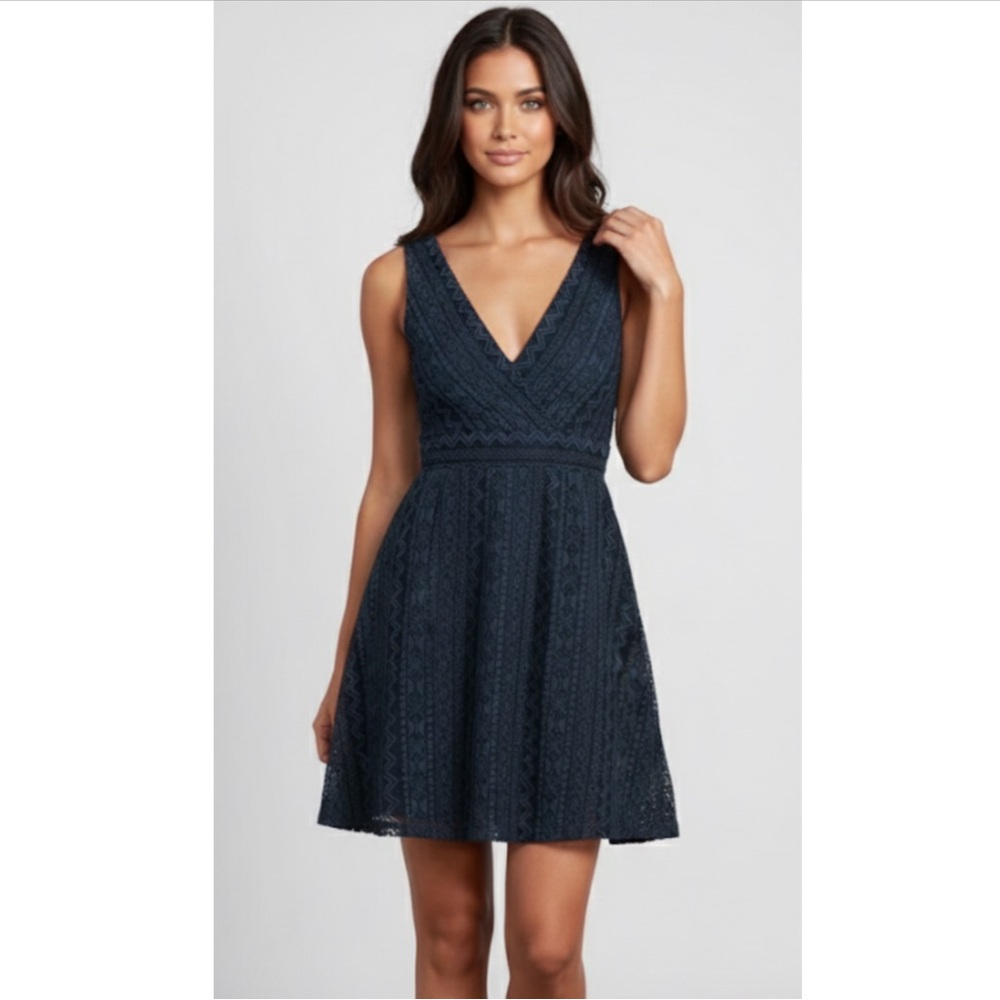 NWT Lulu’s You Complete Me Lace Skater Dress XS